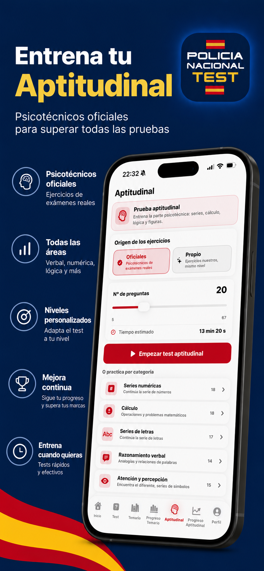 Entrena la prueba aptitudinal (psicotécnicos)