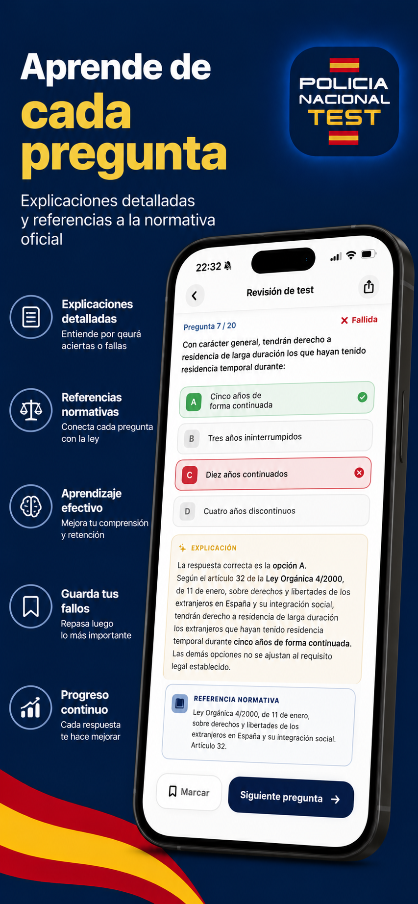 Aprende de cada pregunta con explicaciones de IA
